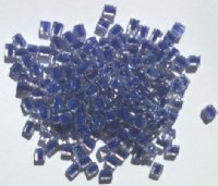 10 grams of 4x4mm Colorlined Opaque Cobalt Miyuki Cubes